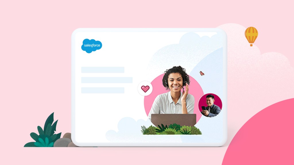 Screen showing woman talking