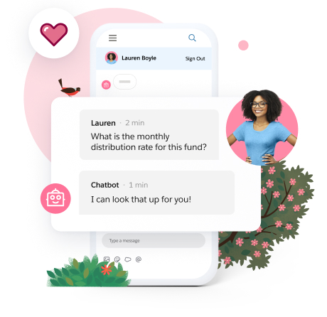 Mobile device with messages