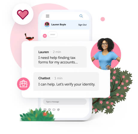 Mobile device with messages