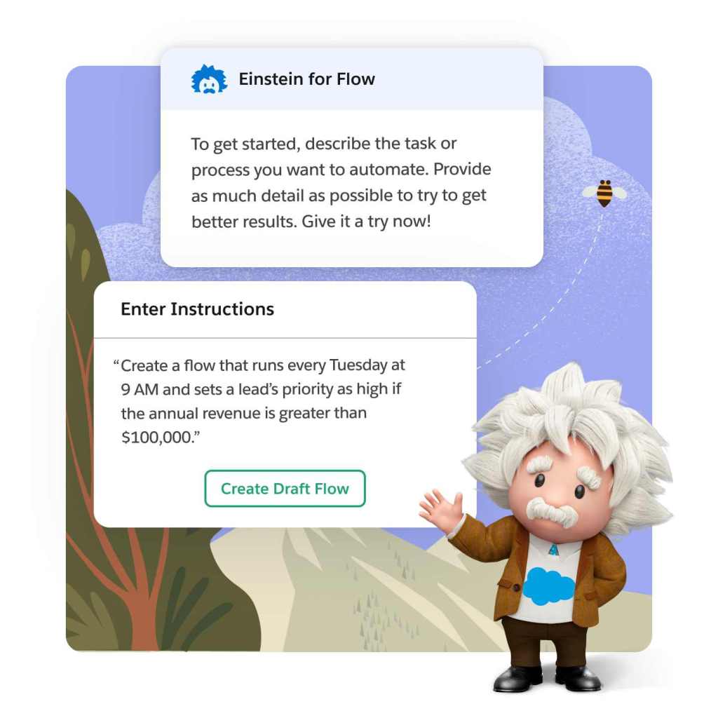 Text prompt asking for instructions to automate tasks or processes within the environment