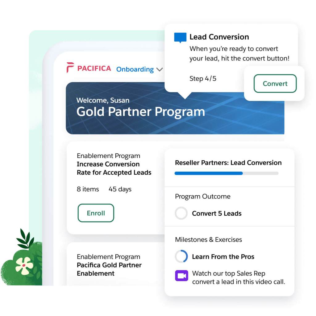 A partner's marketing hub has campaign and request mdf options and windows show campaign message info and email templates. 