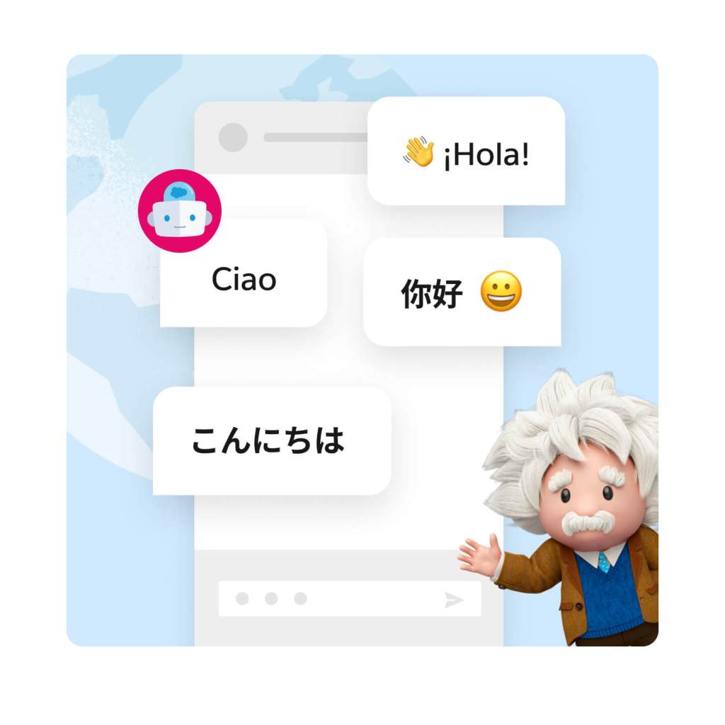 Bots saying 'hello' in various languages.