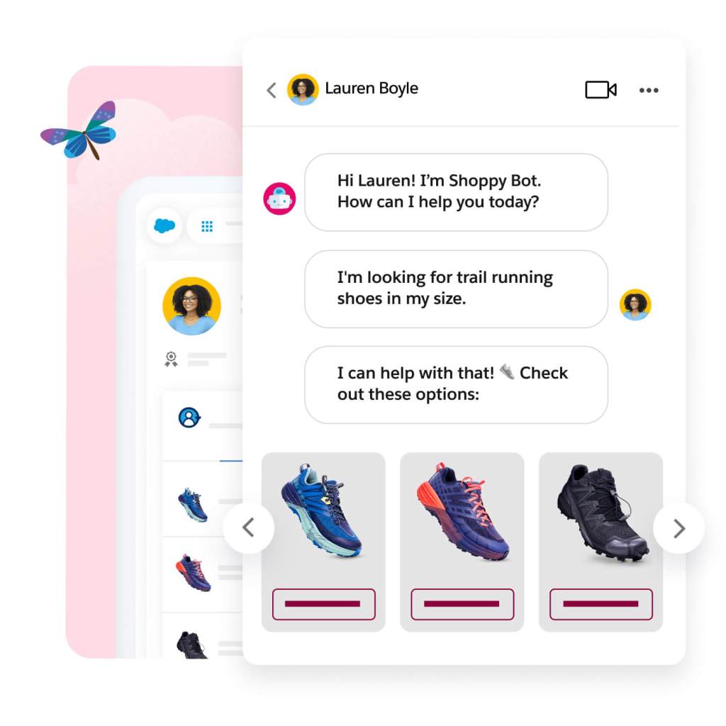 A window displaying a customer live chat
