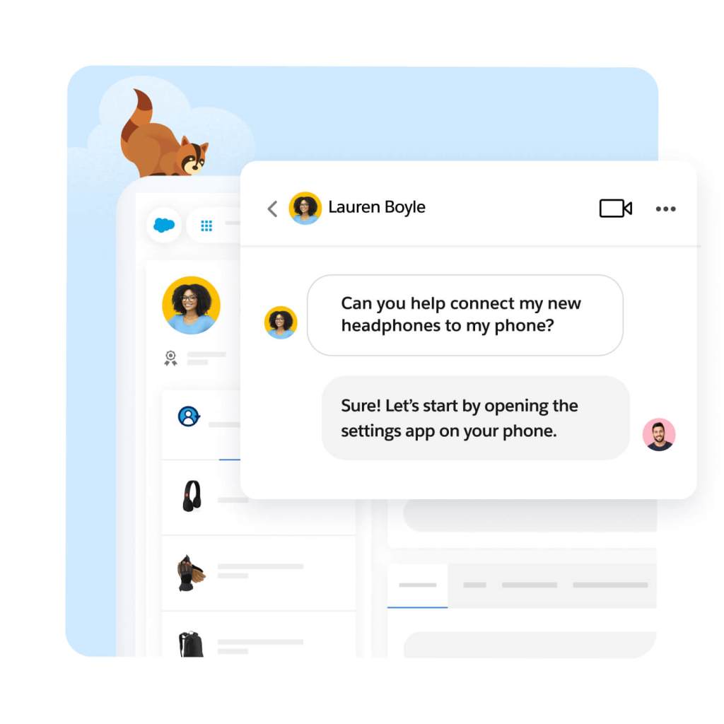 A chat window with an agent providing a customer with a recommended article for their concern