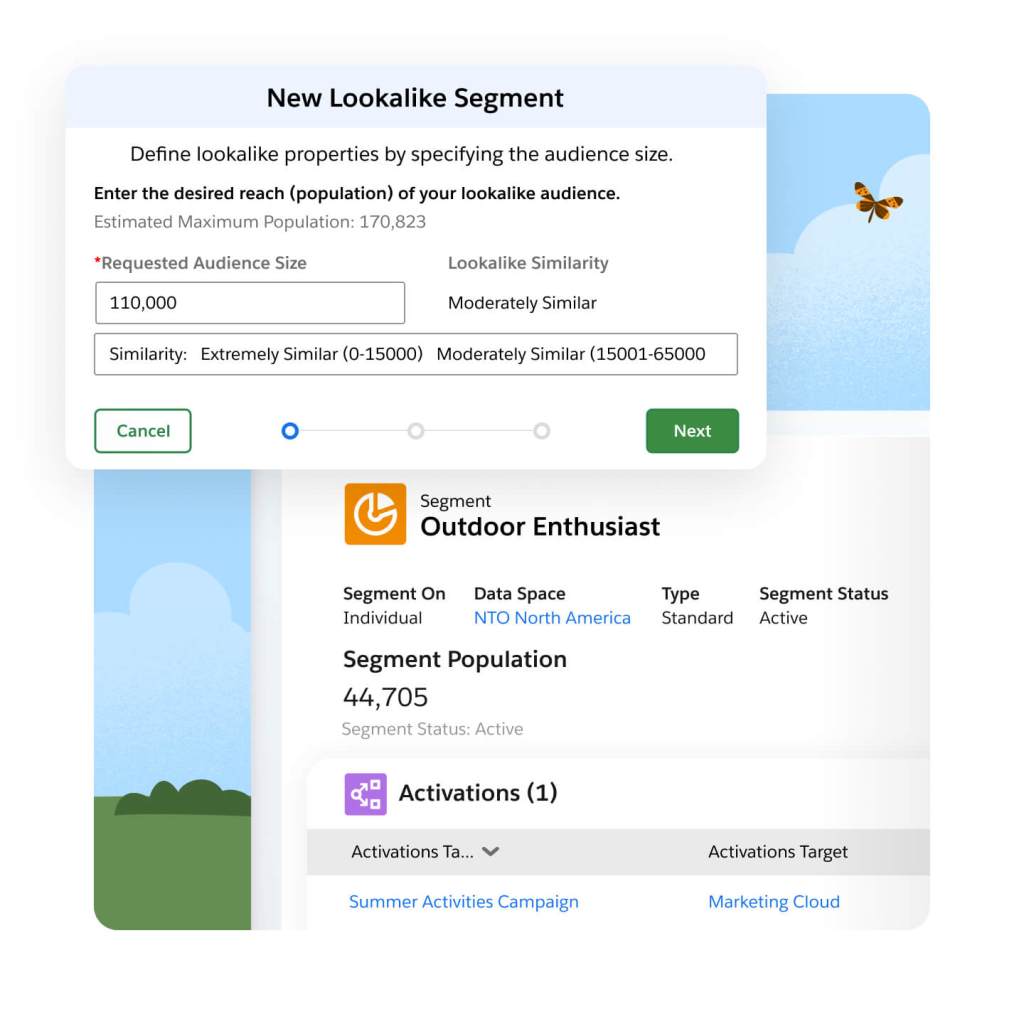 An interface labled "new lookalike audiences."
