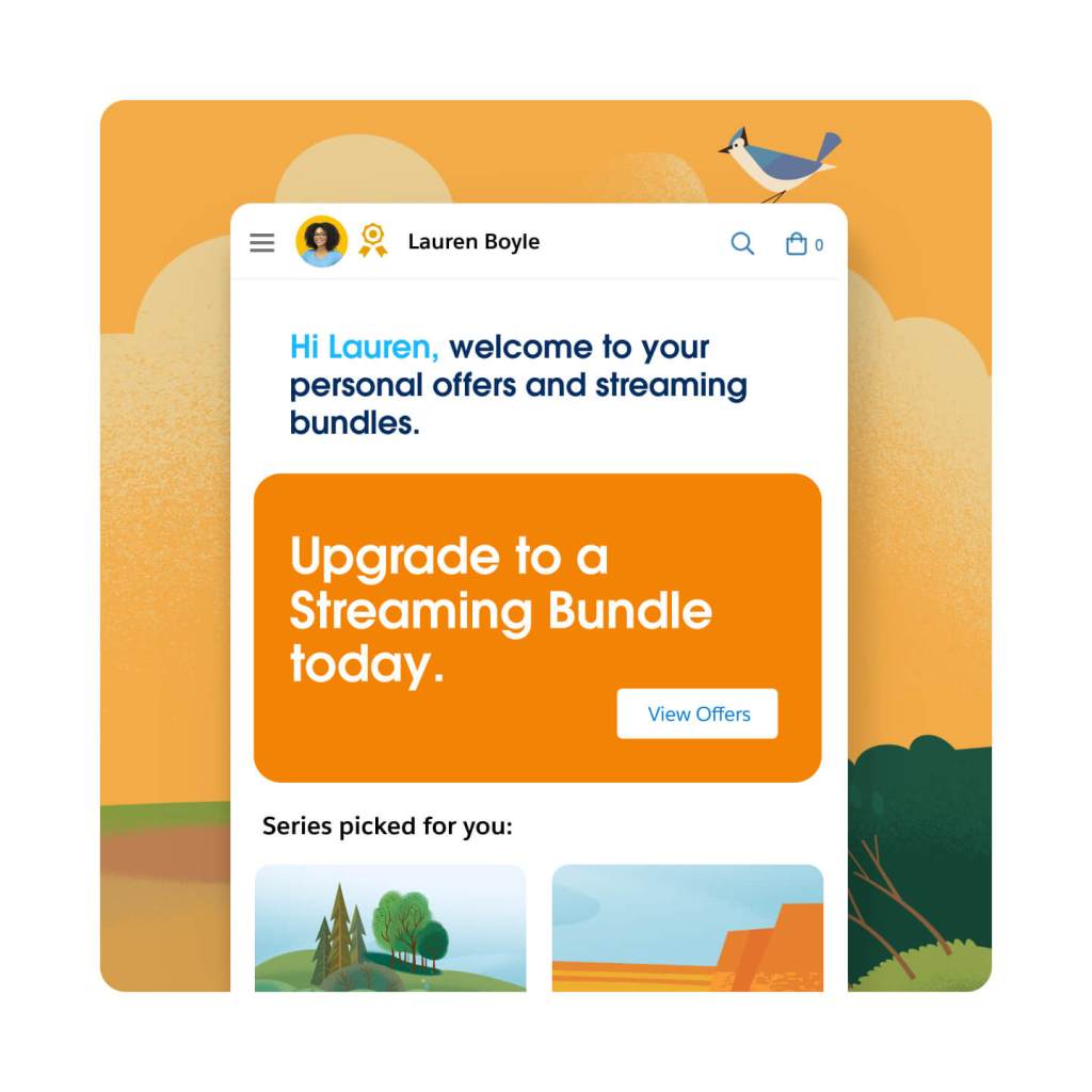 Einstein presenting a personalized upgrade offer.