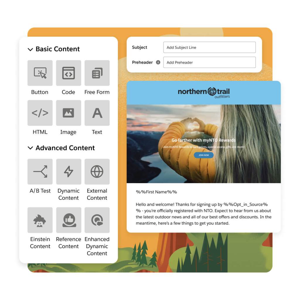 Drag and drop content functionality
