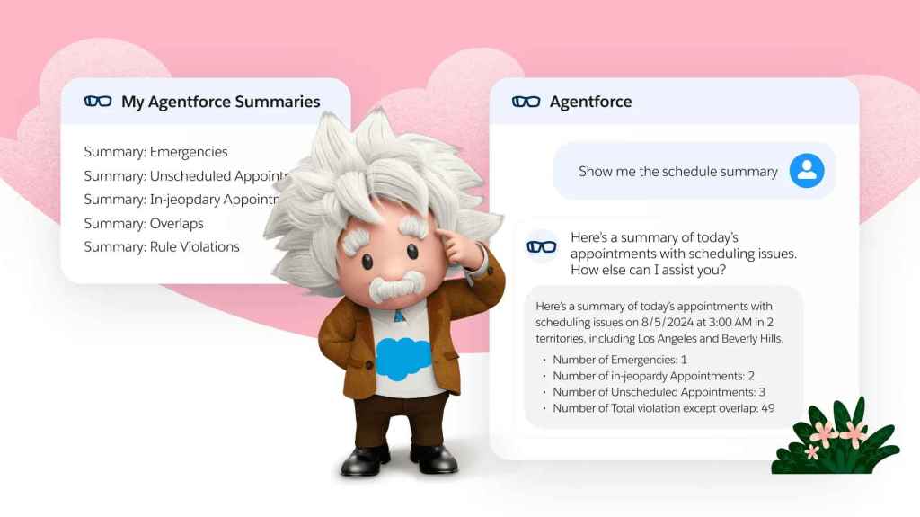 Einstein showing AI powered Service Cloud innovations.