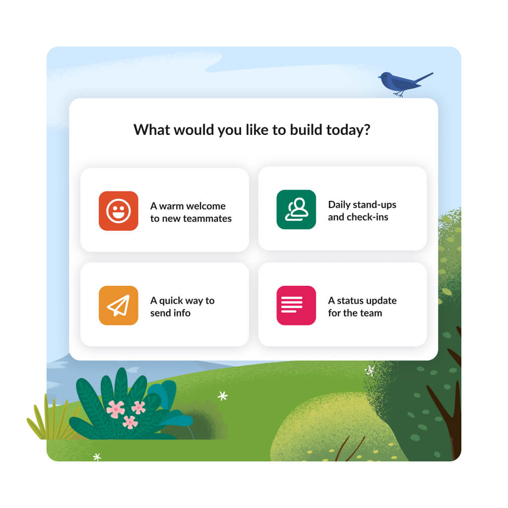 Four common prompts are placed on a grid.