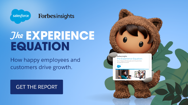 Image that says Forbes Insights - The Experience Equation