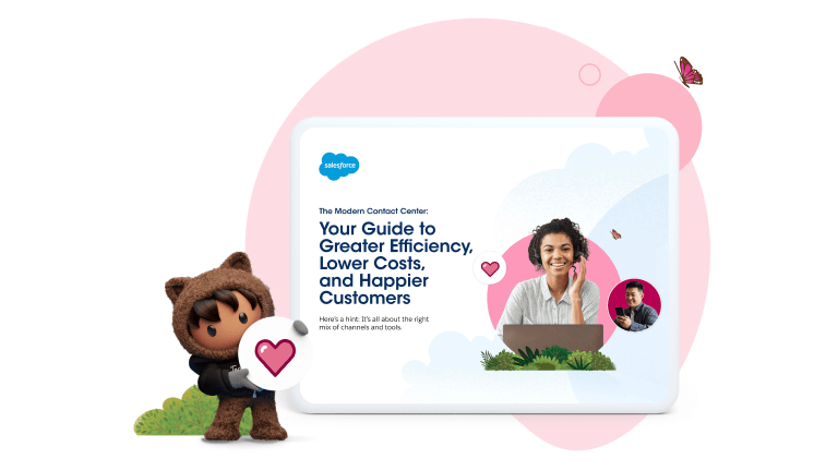 Astro next to the cover of a report titled "your guide to greater efficiency, lower costs, and happier customers"
