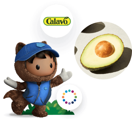 Astro next to Calavo logo and image of avocado