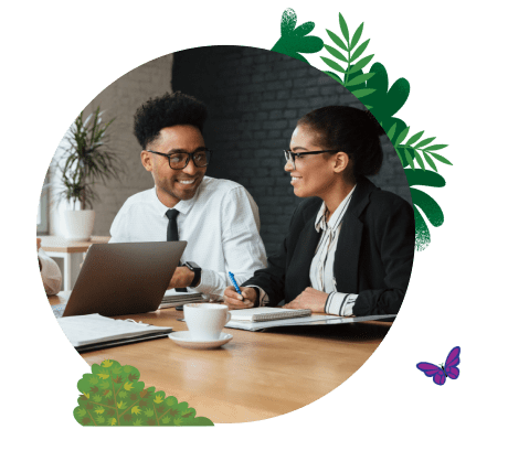 Professionals working together in a conference room