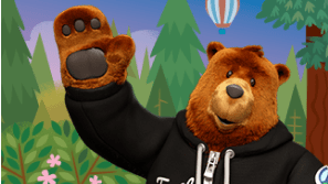Animated bear waving