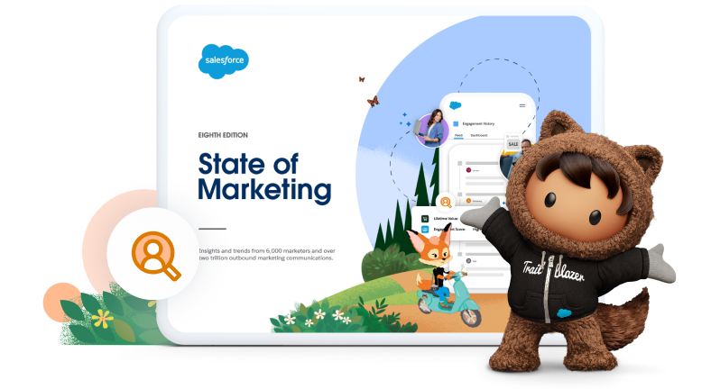 Astro holding the Service Cloud logo