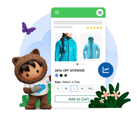 Illustration of a customer shopping on their mobile device