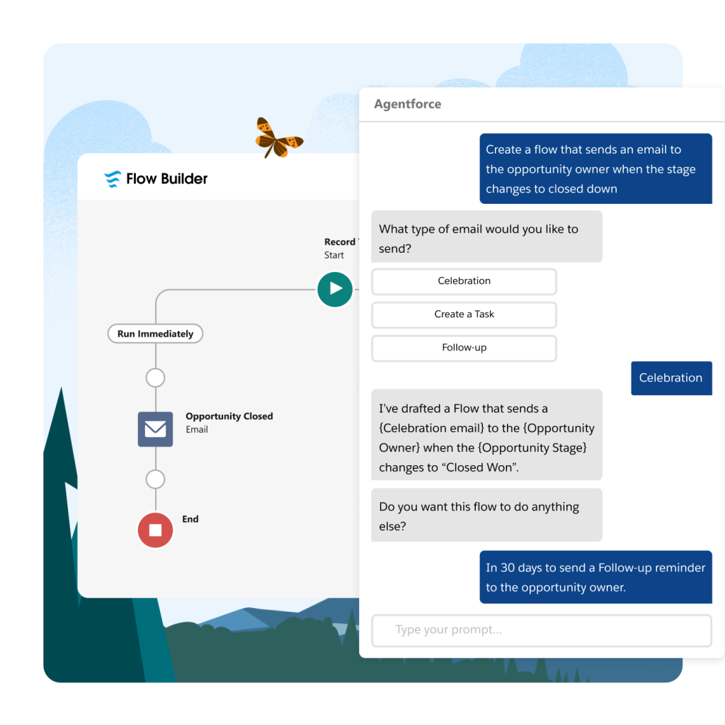 A graphic showing how conversational intelligence can automatically generate workflows.