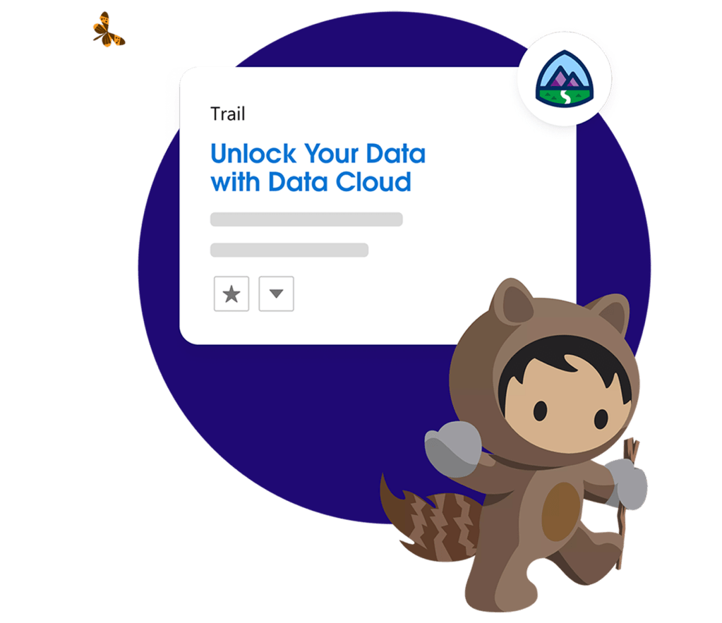 Astro with a Trail that says Unlock your data with Data Cloud