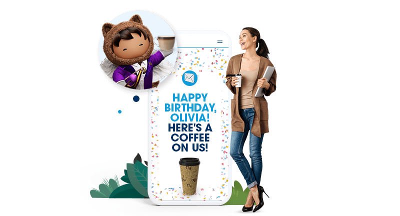 Personalized birthday message for customer