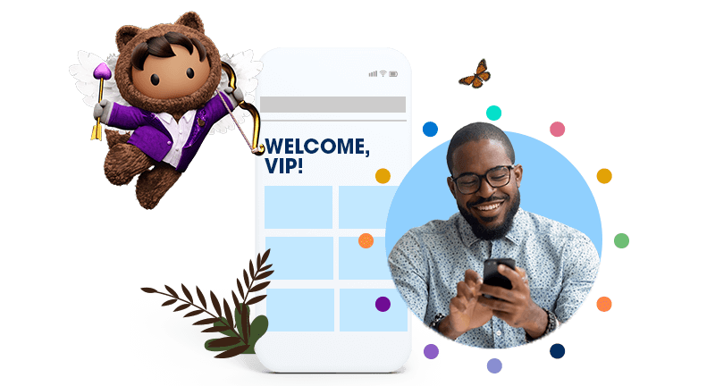 Customer welcomed to a VIP program