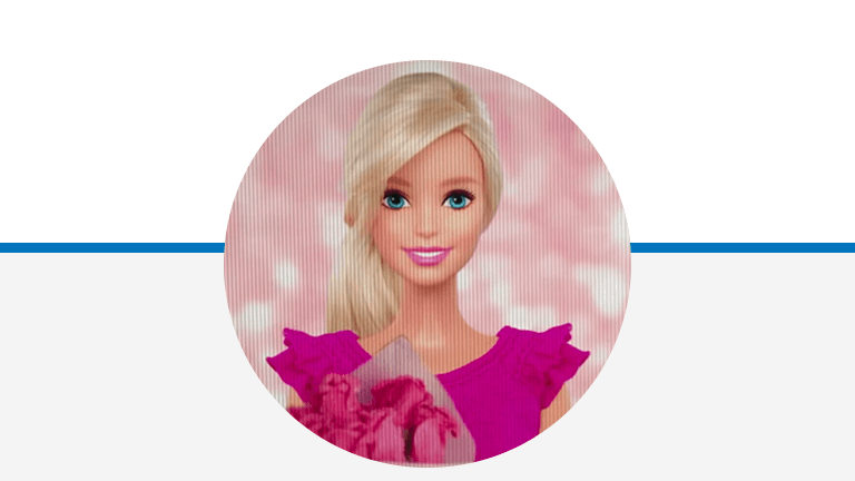 Barbie in pink dress