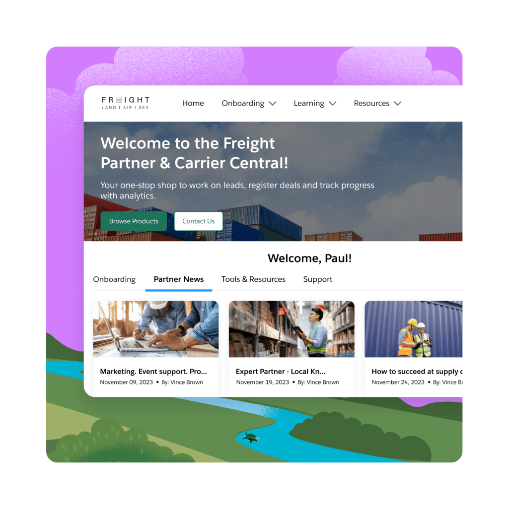 Freight Partner and Carrier home portal