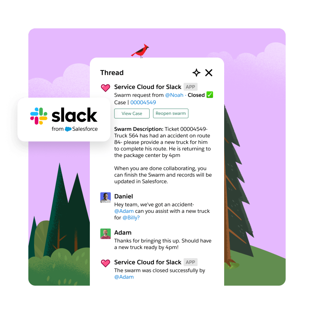 A Slack thread