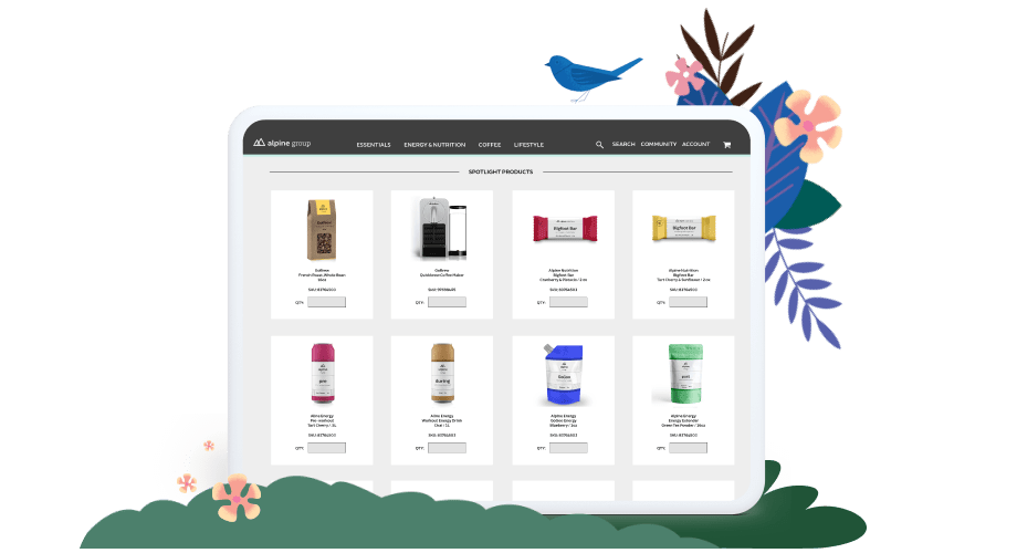 Sample image of spotlighted products.
